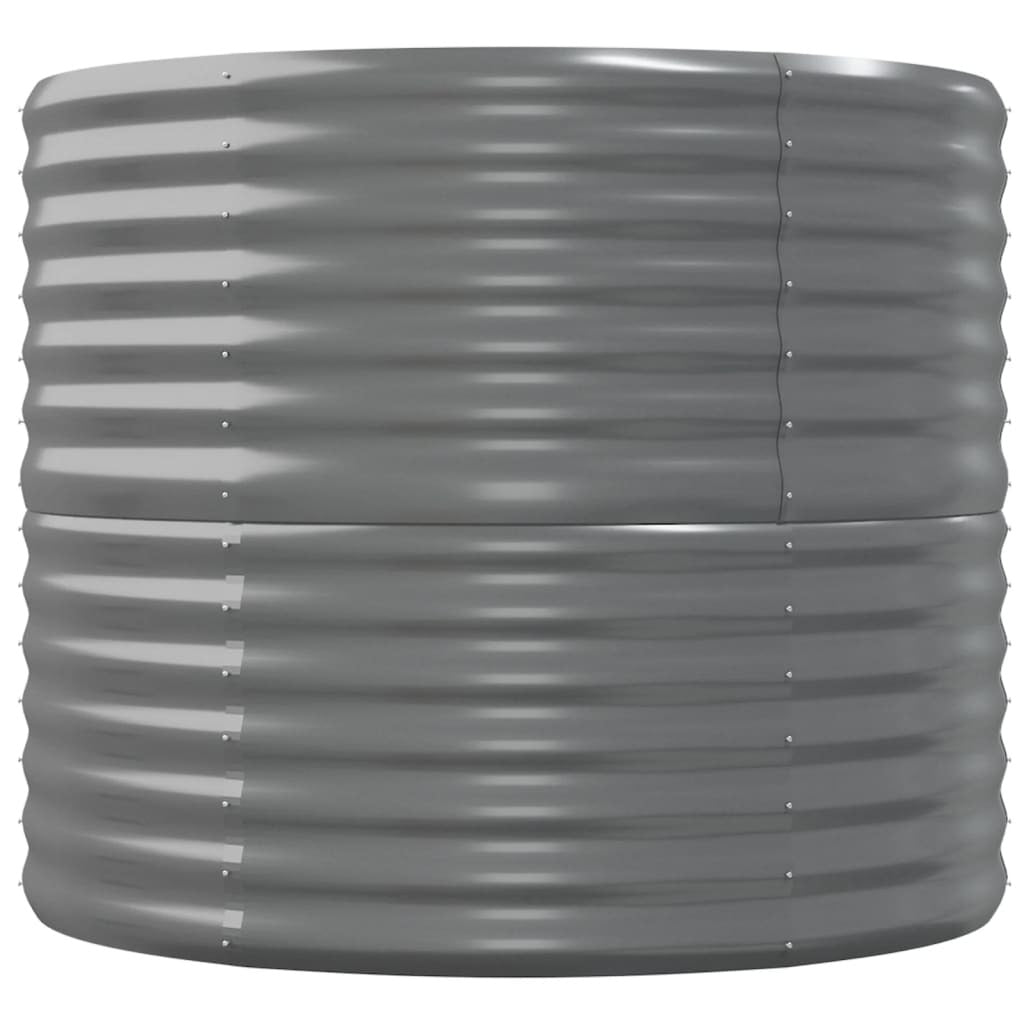 Garden Raised Bed Galvanized Steel 59.8"x31.5"x26.8" Gray