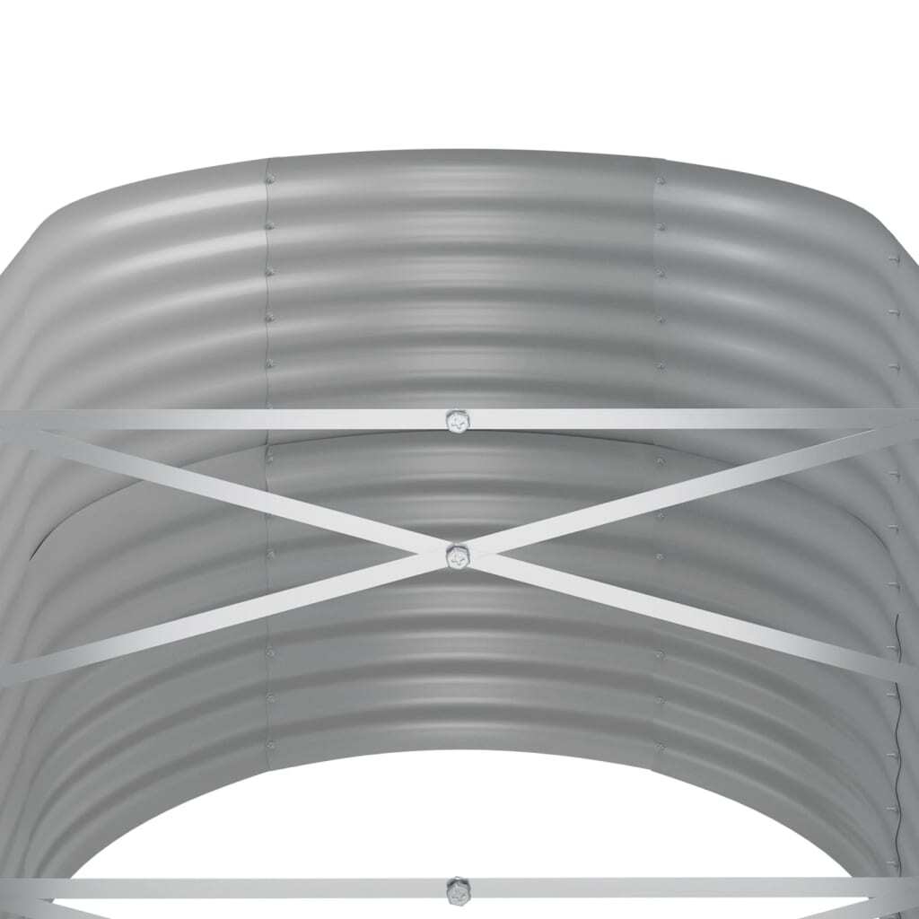 Garden Raised Bed Galvanized Steel 59.8"x31.5"x26.8" Gray
