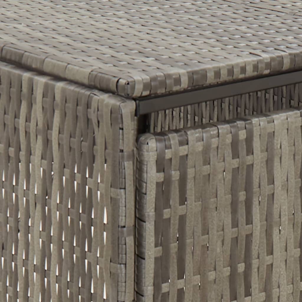 Triple Wheelie Bin Shed Gray 81.5"x31.5"x46.1" Poly Rattan