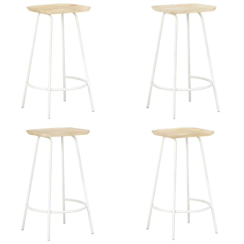 Bar Stools 4 pcs Solid Mango Wood