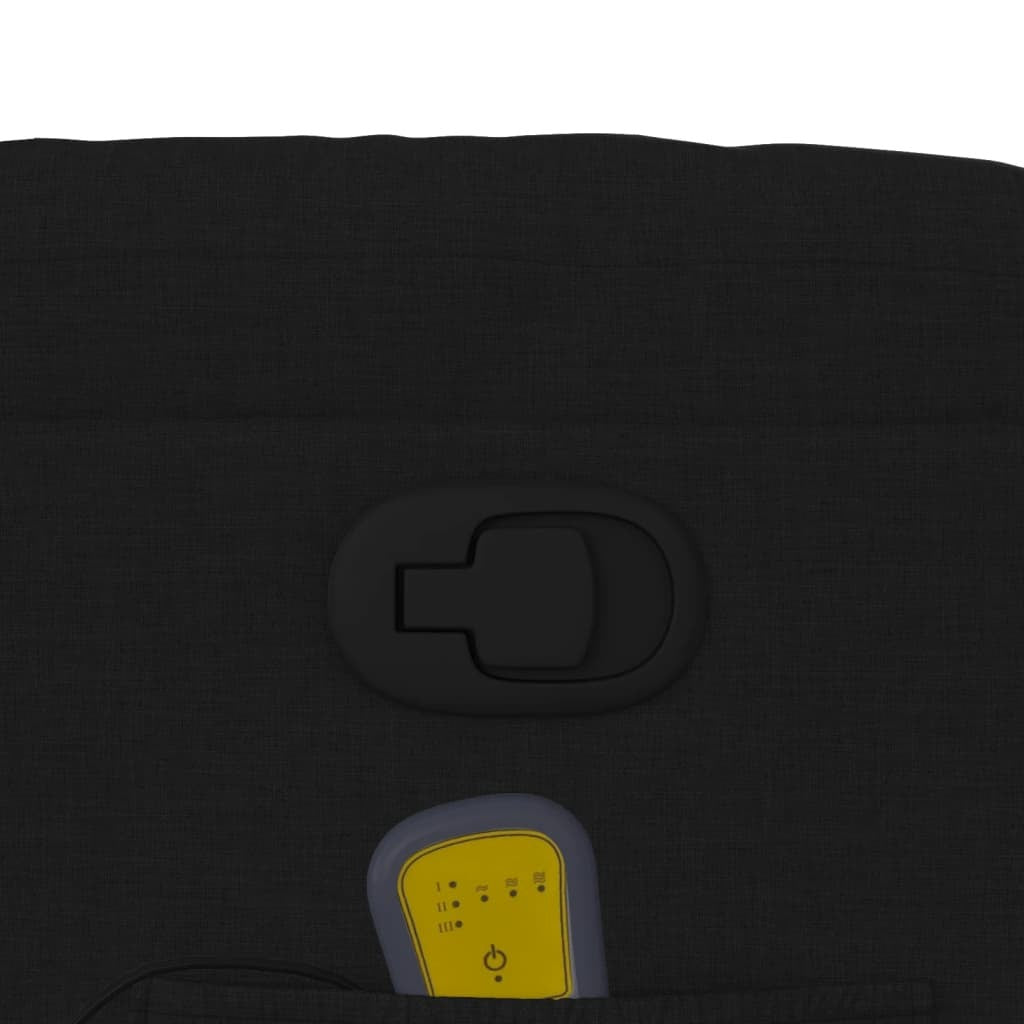 Massage Recliner Chair Black Fabric