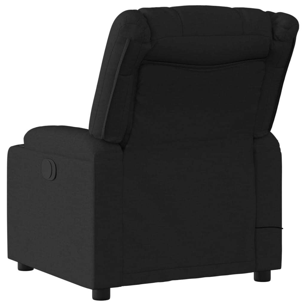 Electric Massage Recliner Chair Black Fabric