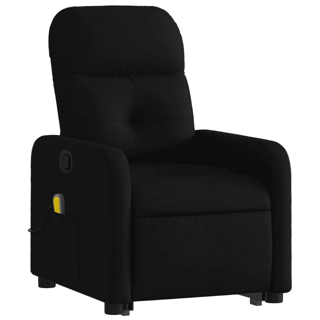 Stand up Massage Recliner Chair Black Fabric