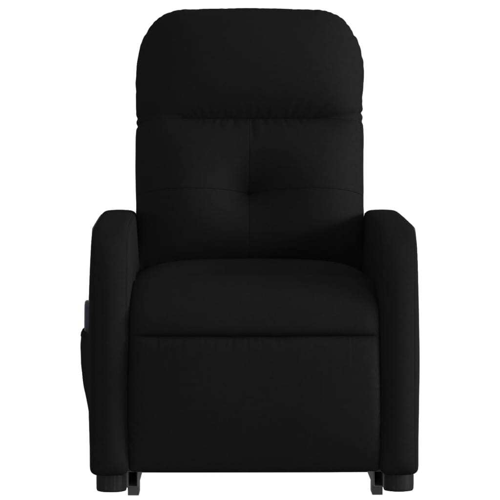 Stand up Massage Recliner Chair Black Fabric