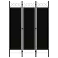 3-Panel Room Divider Black 47.2"x70.9