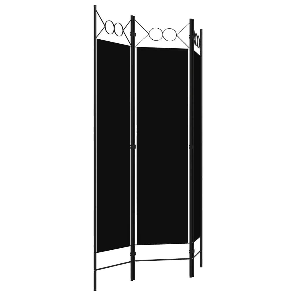 3-Panel Room Divider Black 47.2"x70.9