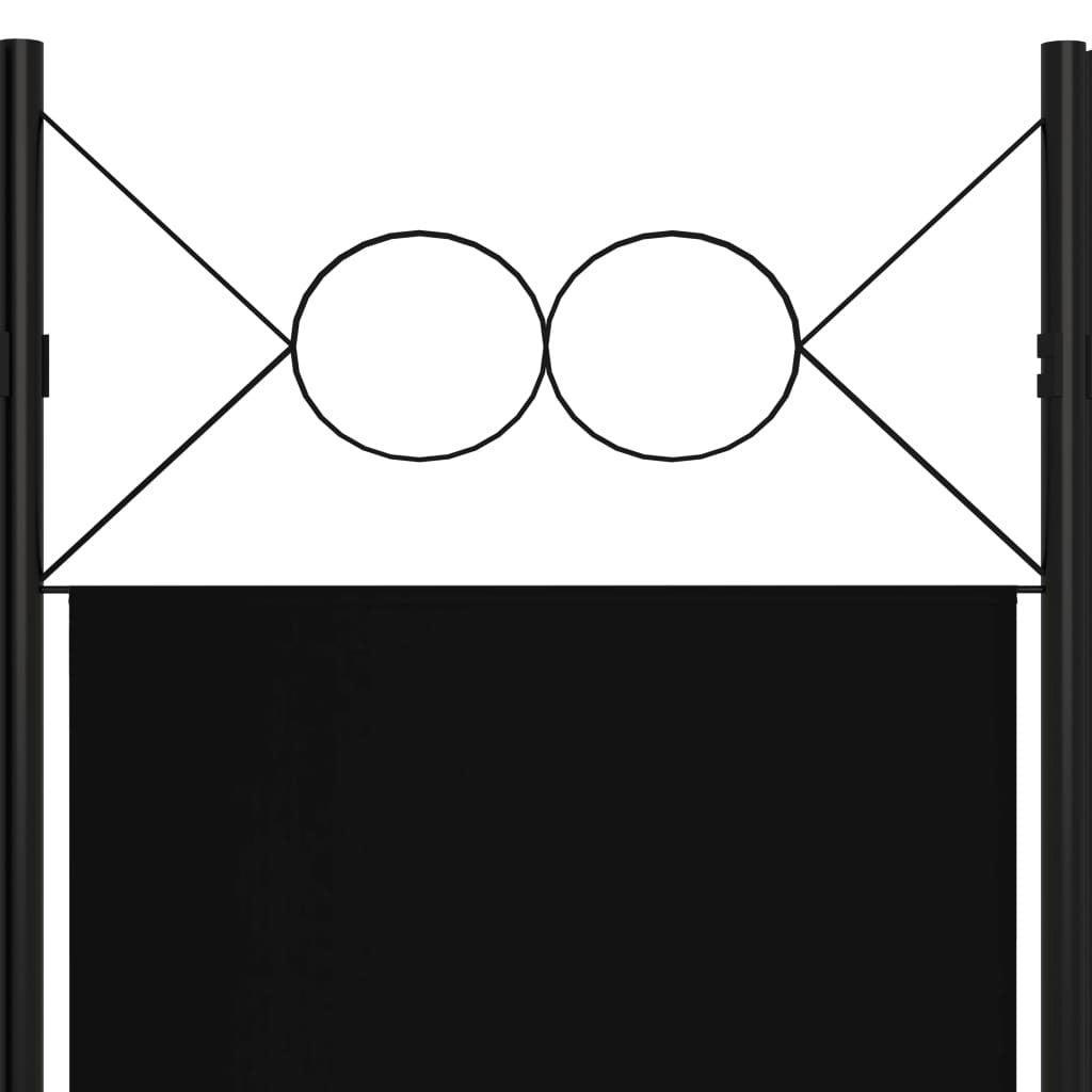 3-Panel Room Divider Black 47.2"x70.9