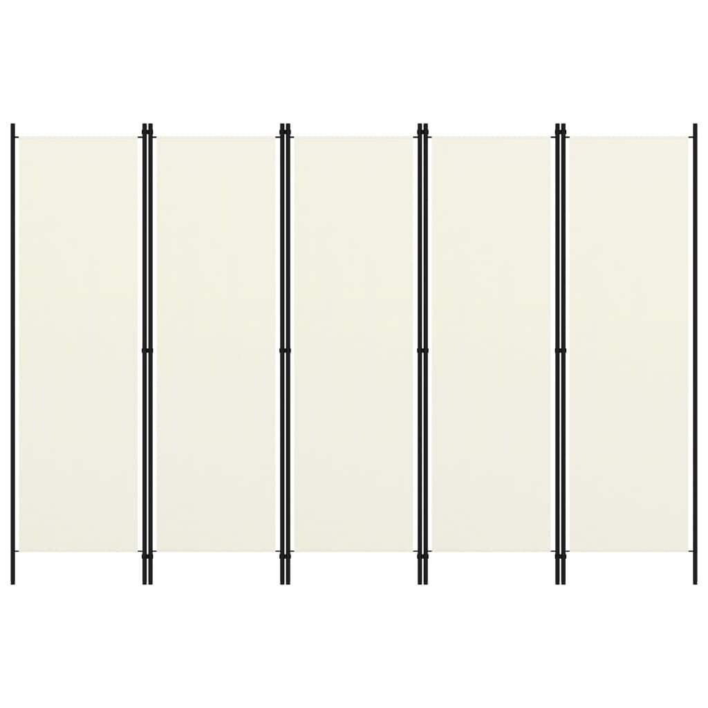 5-Panel Room Divider White 98.4"x70.9