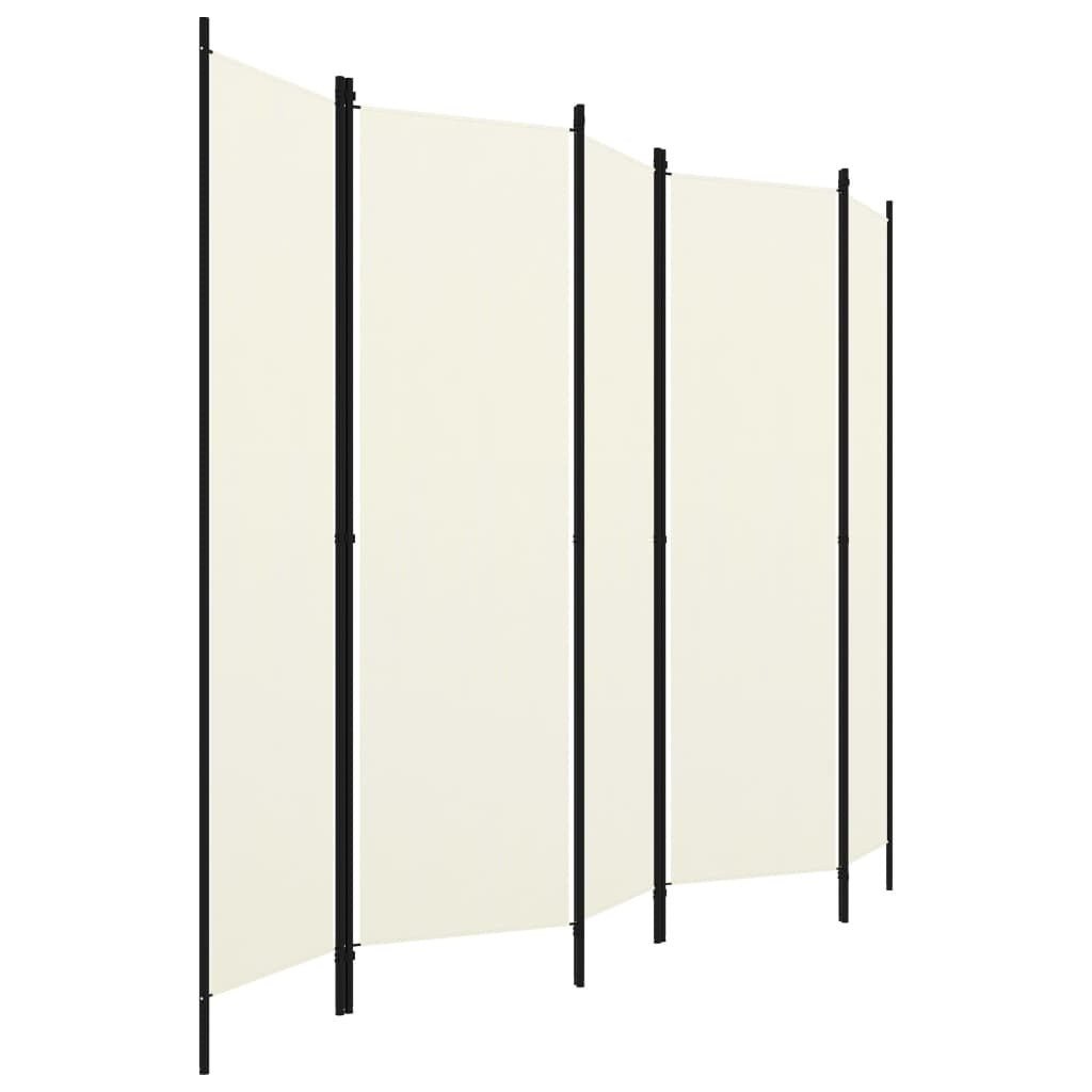 5-Panel Room Divider White 98.4"x70.9
