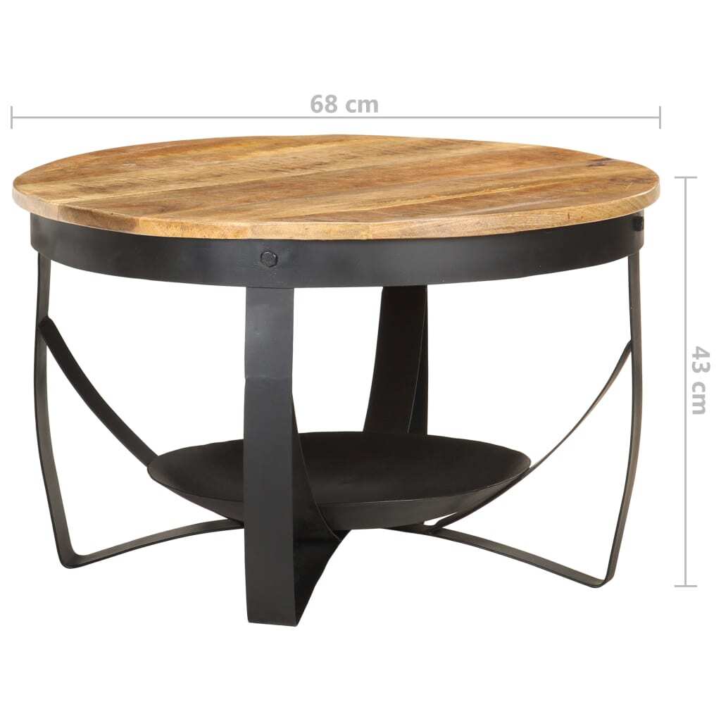 Coffee Table 26.8"x16.9" Rough Mango Wood