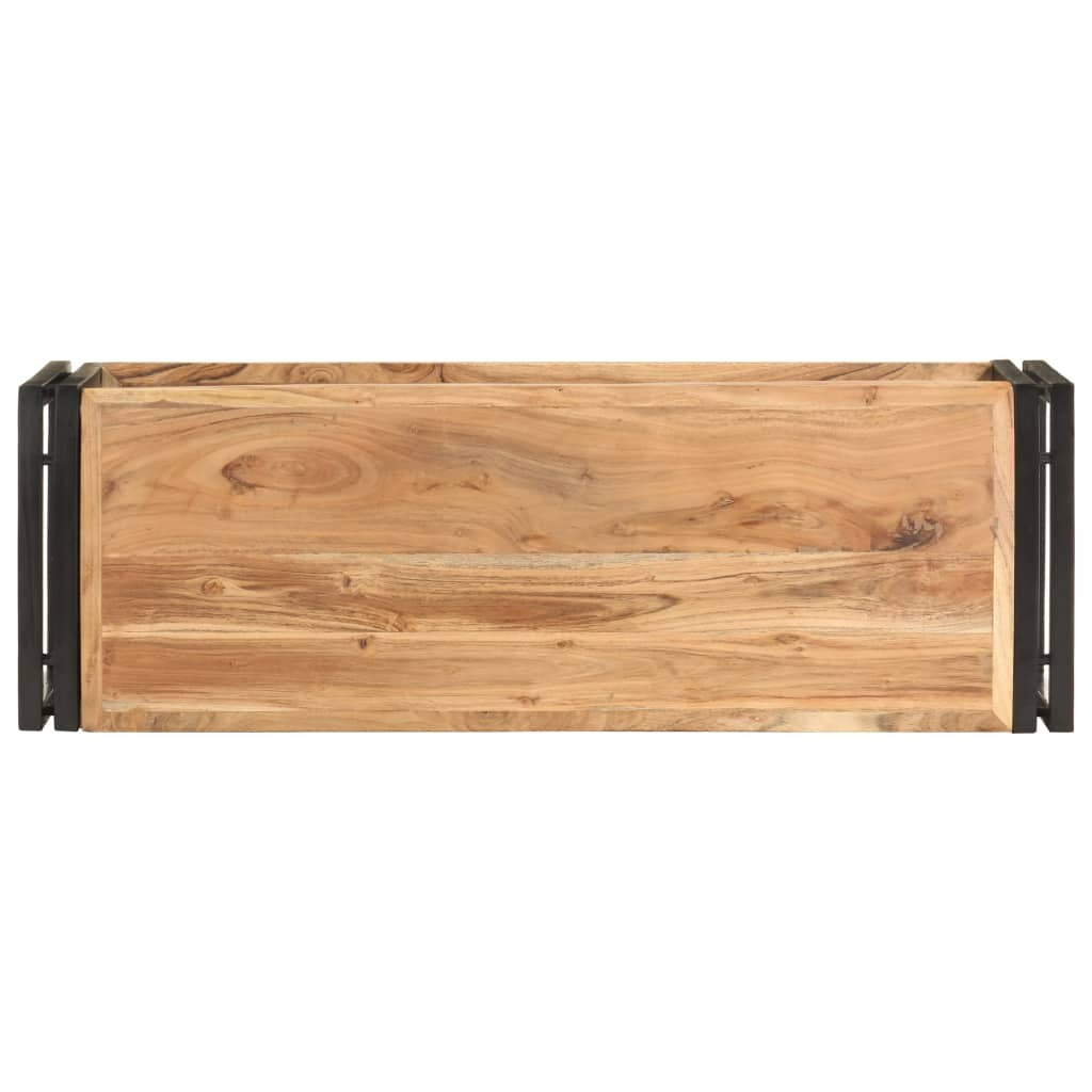 TV Stand 35.4"x11.8"x15.7" Solid Wood Acacia
