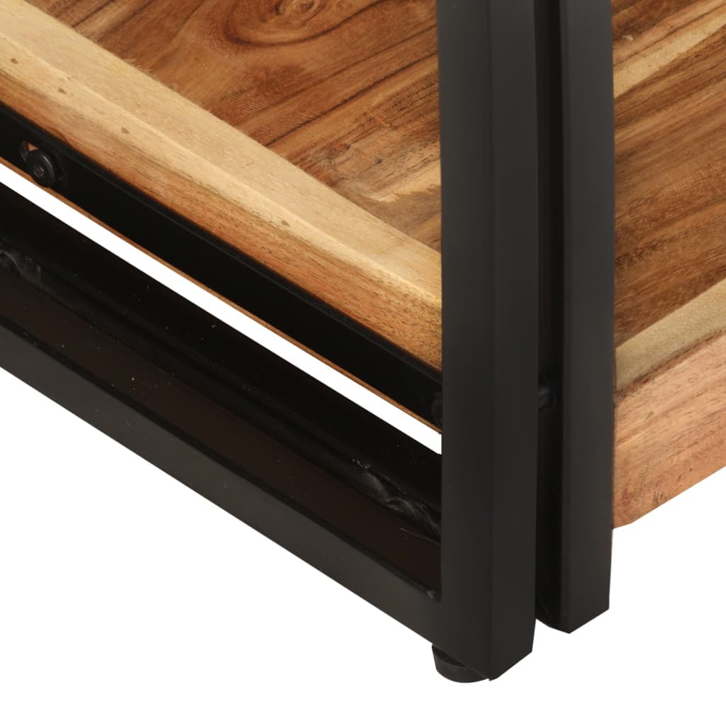 TV Stand 35.4"x11.8"x15.7" Solid Wood Acacia