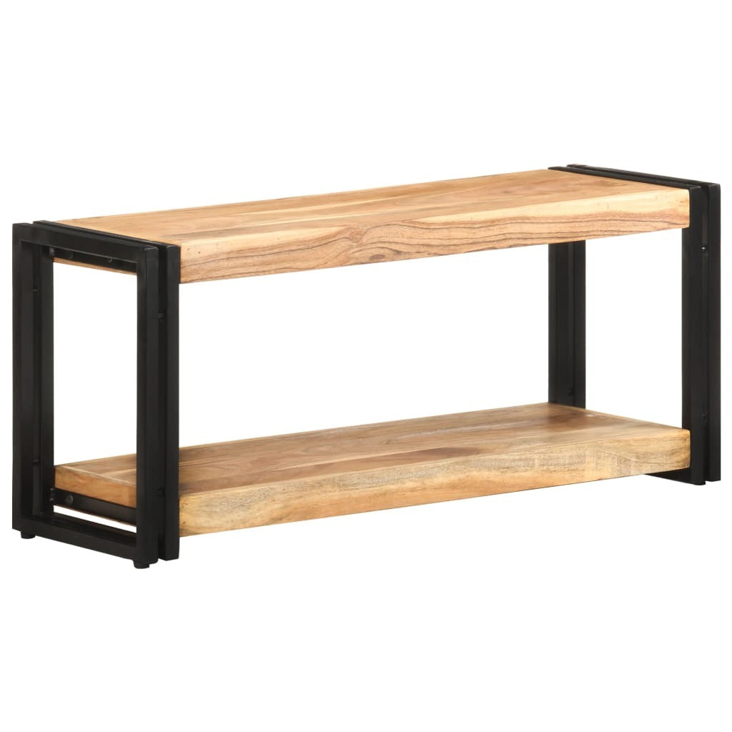 TV Stand 35.4"x11.8"x15.7" Solid Wood Acacia