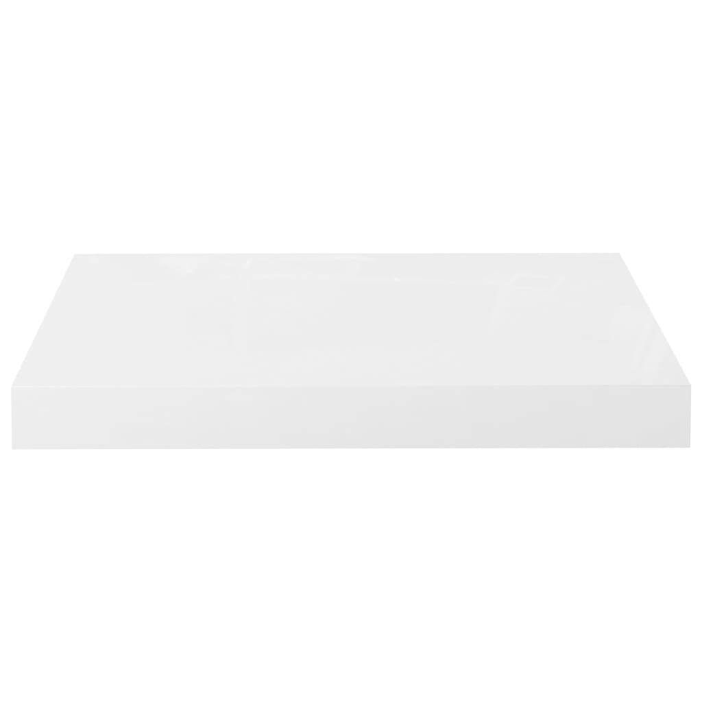 Floating Wall Shelves 2 pcs High Gloss White 15.7"x9.1"x1.5" MDF