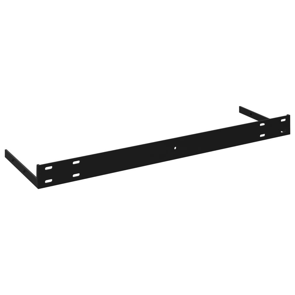 Floating Wall Shelves 2 pcs High Gloss Gray 47.2"x9.3"x1.5" MDF