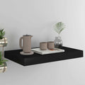 Floating Wall Shelf Black 15.7"x9.1"x1.5" MDF