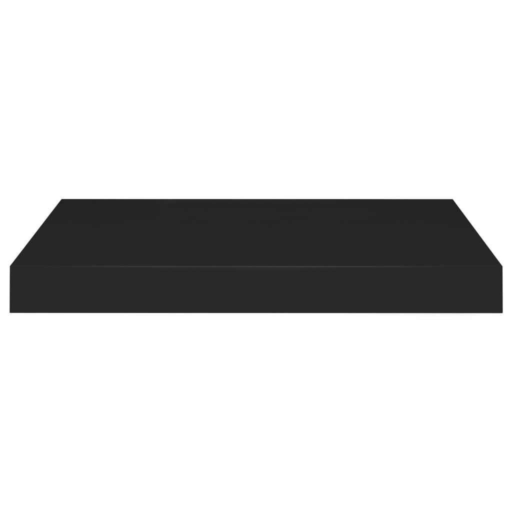 Floating Wall Shelf Black 15.7"x9.1"x1.5" MDF