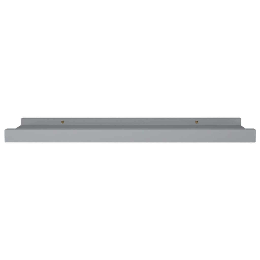 Picture Frame Ledge Shelves 2 pcs Gray 15.7"x3.5"x1.2" MDF