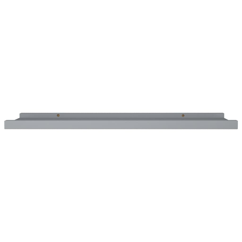 Picture Frame Ledge Shelves 2 pcs Gray 31.5"x3.5"x1.2" MDF