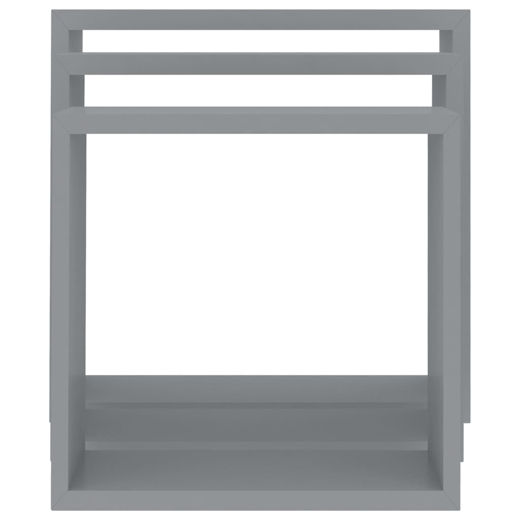 Wall Cube Shelves 3 pcs Gray MDF