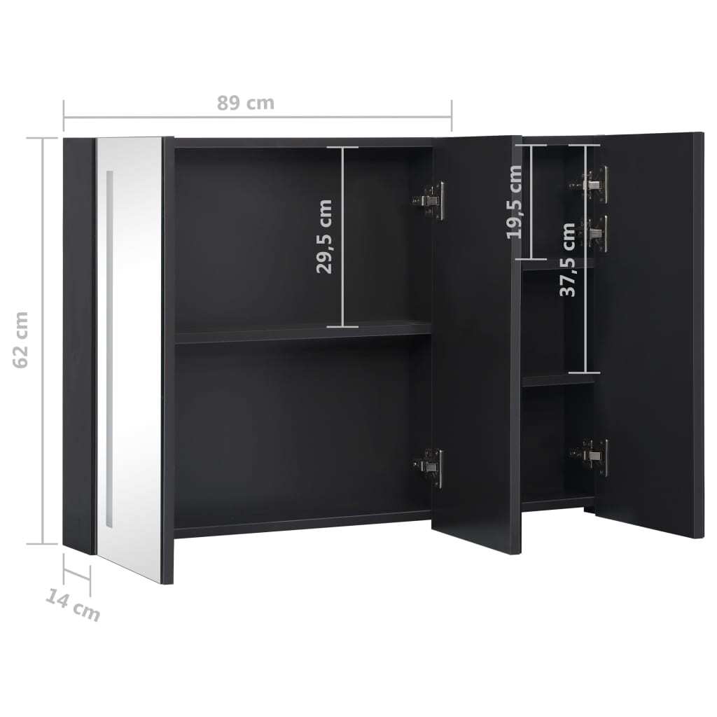 LED Bathroom Mirror Cabinet 35"x5.5"x24.4