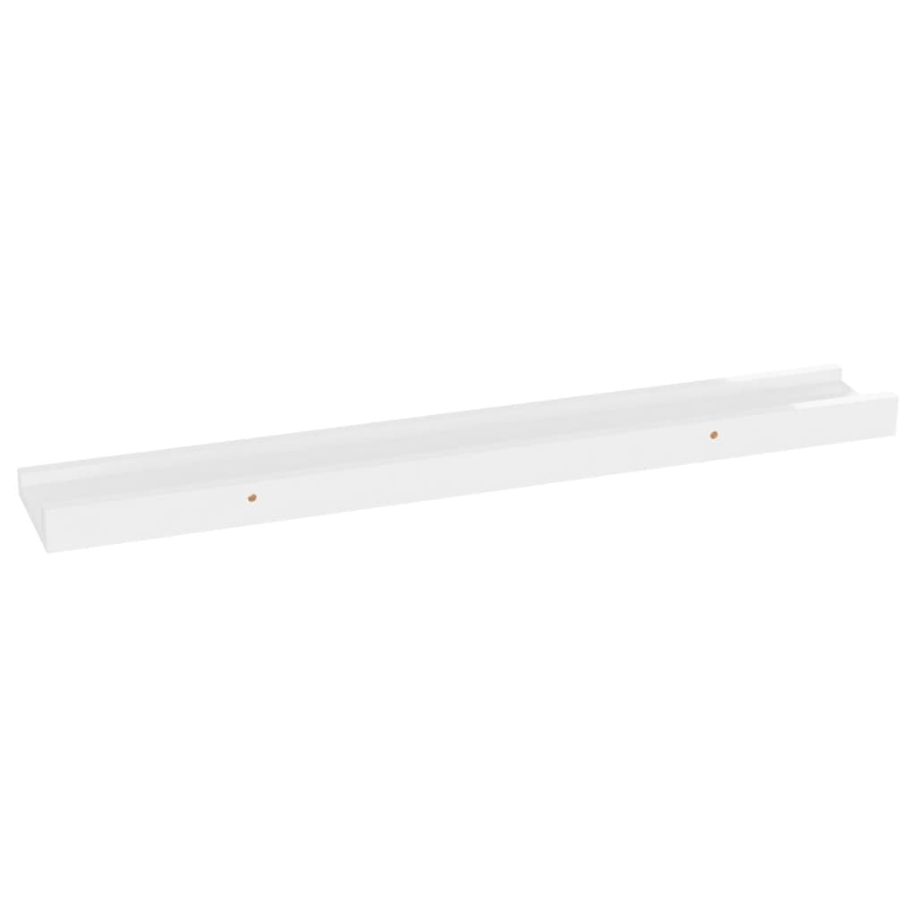 Wall Shelves 2 pcs High Gloss White 23.6"x3.5"x1.2