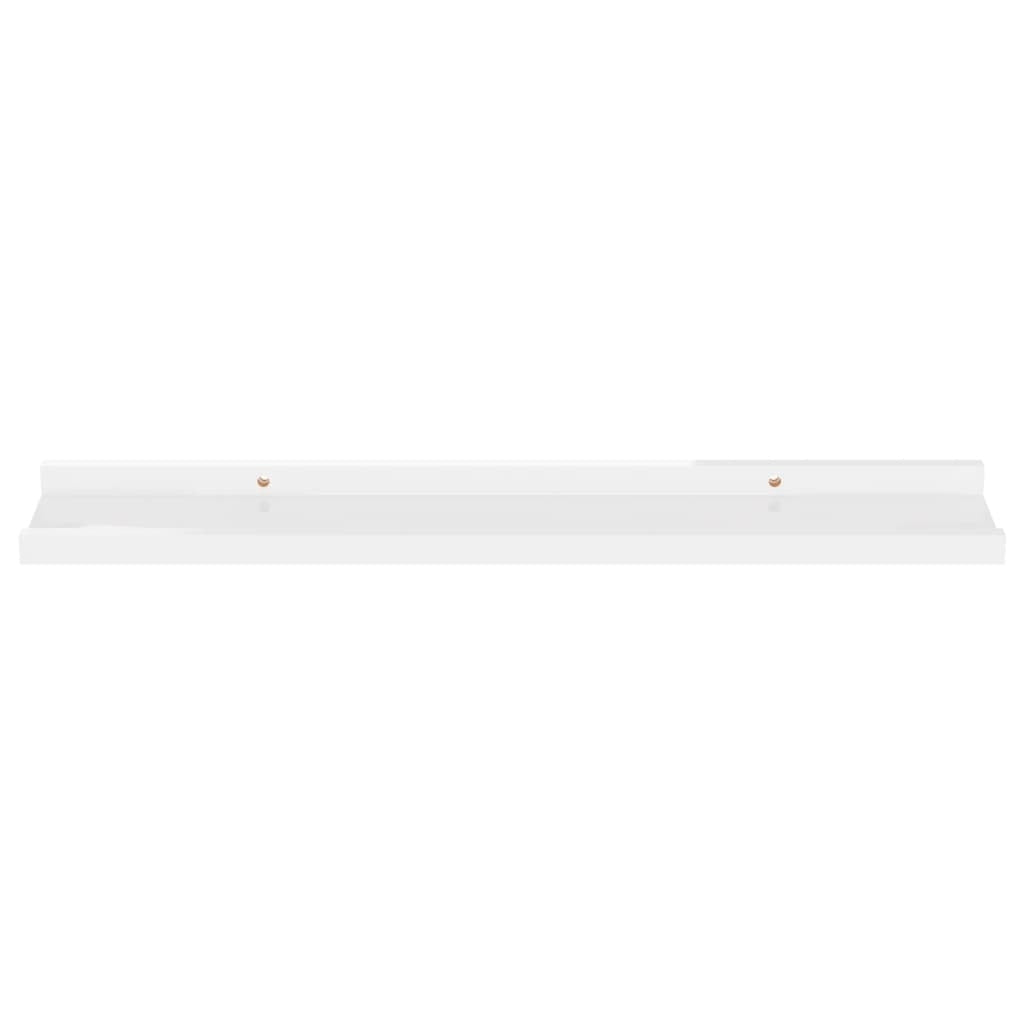 Wall Shelves 2 pcs High Gloss White 23.6"x3.5"x1.2