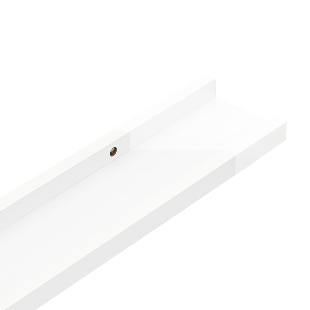 Wall Shelves 2 pcs High Gloss White 23.6"x3.5"x1.2