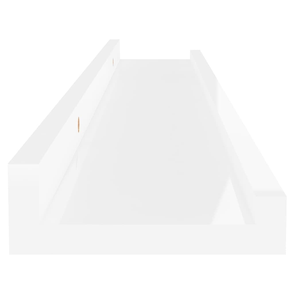 Wall Shelves 2 pcs High Gloss White 23.6"x3.5"x1.2