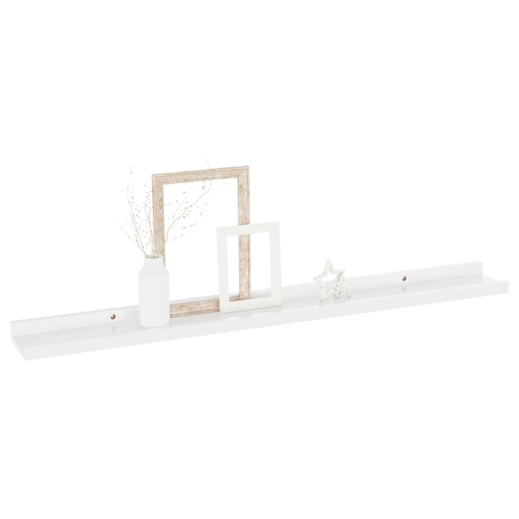 Wall Shelves 4 pcs High Gloss White 31.5"x3.5"x1.2