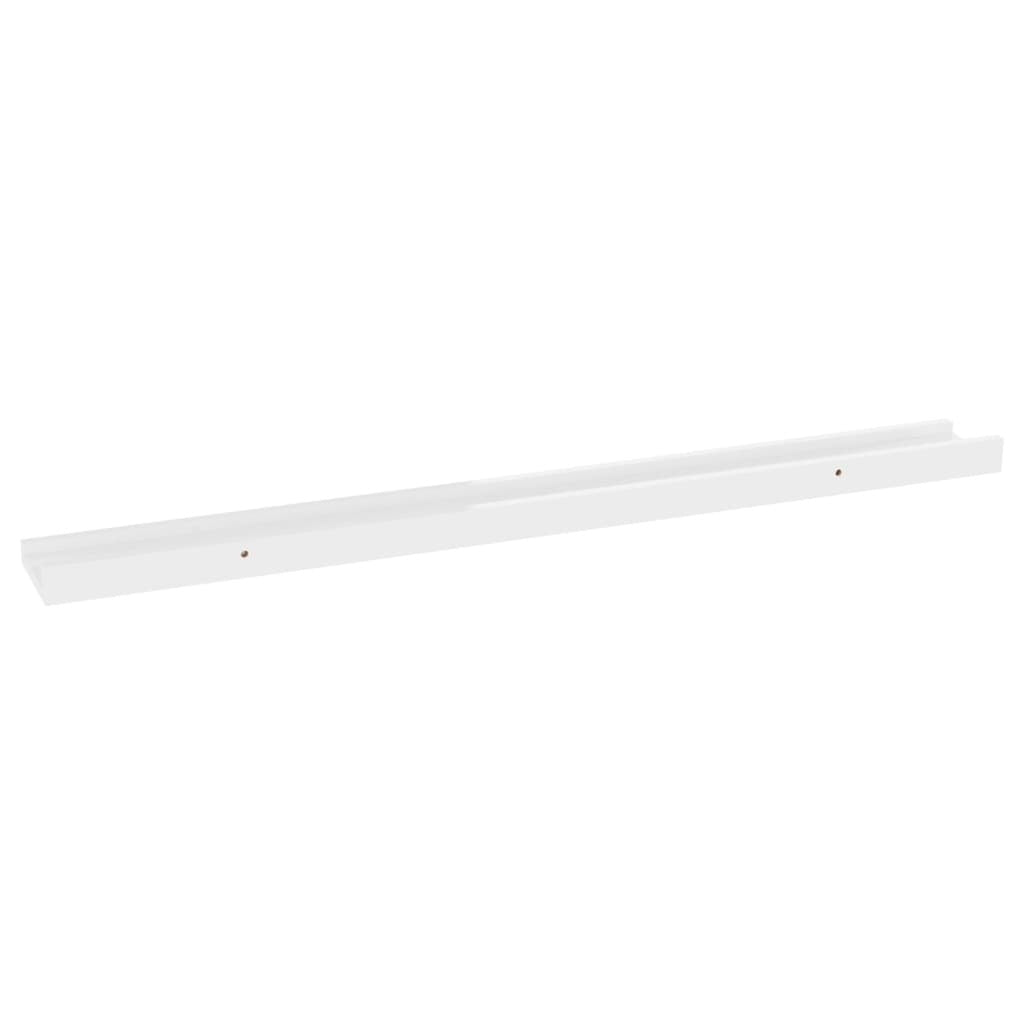 Wall Shelves 4 pcs High Gloss White 31.5"x3.5"x1.2