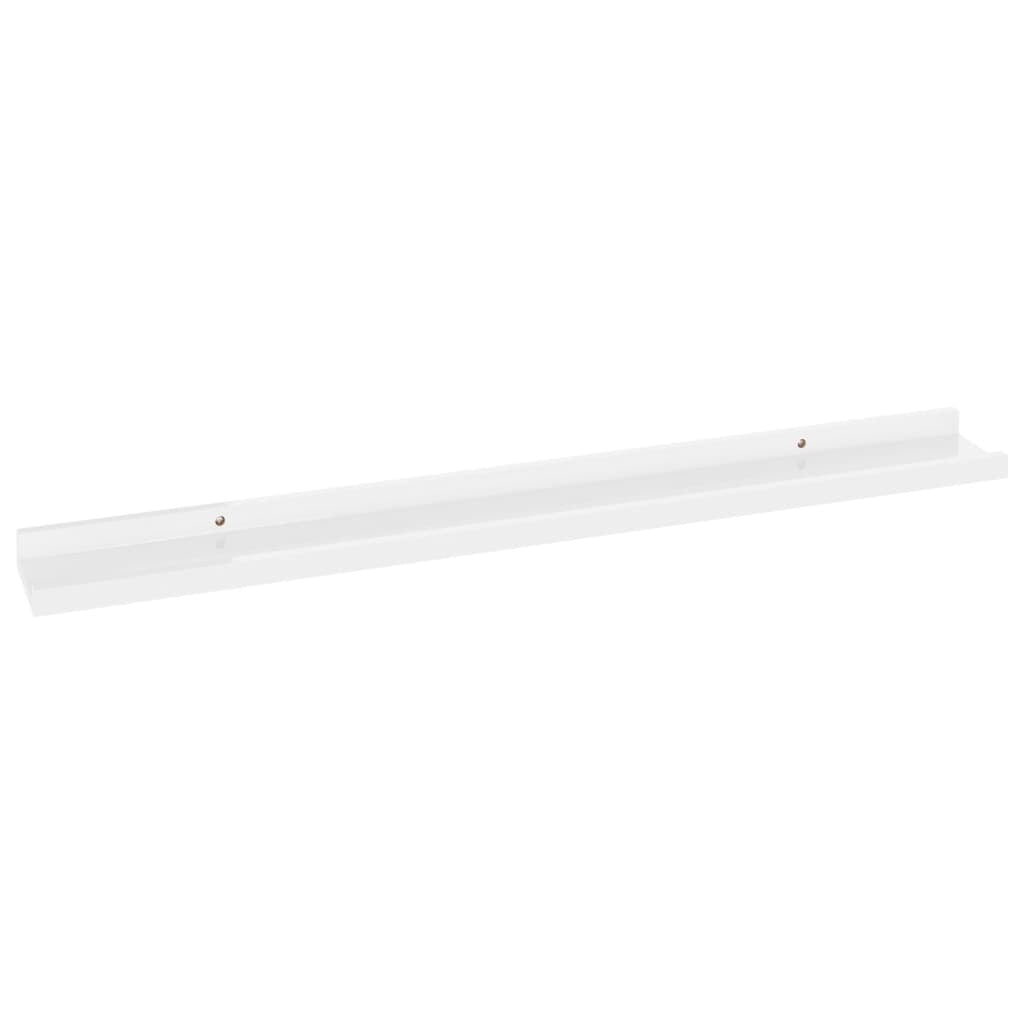 Wall Shelves 4 pcs High Gloss White 31.5"x3.5"x1.2