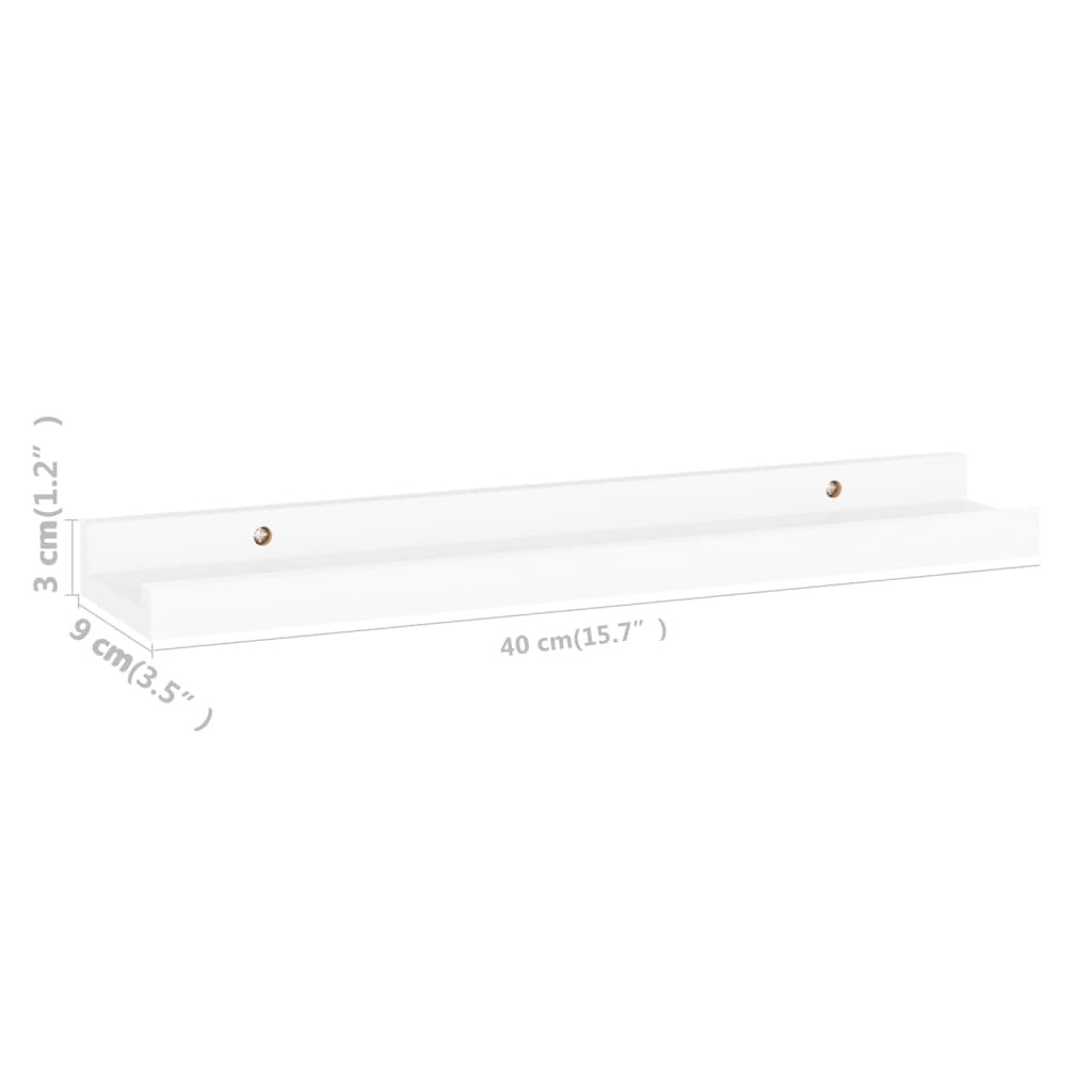 Wall Shelves 4 pcs White 15.7"x3.5"x1.2