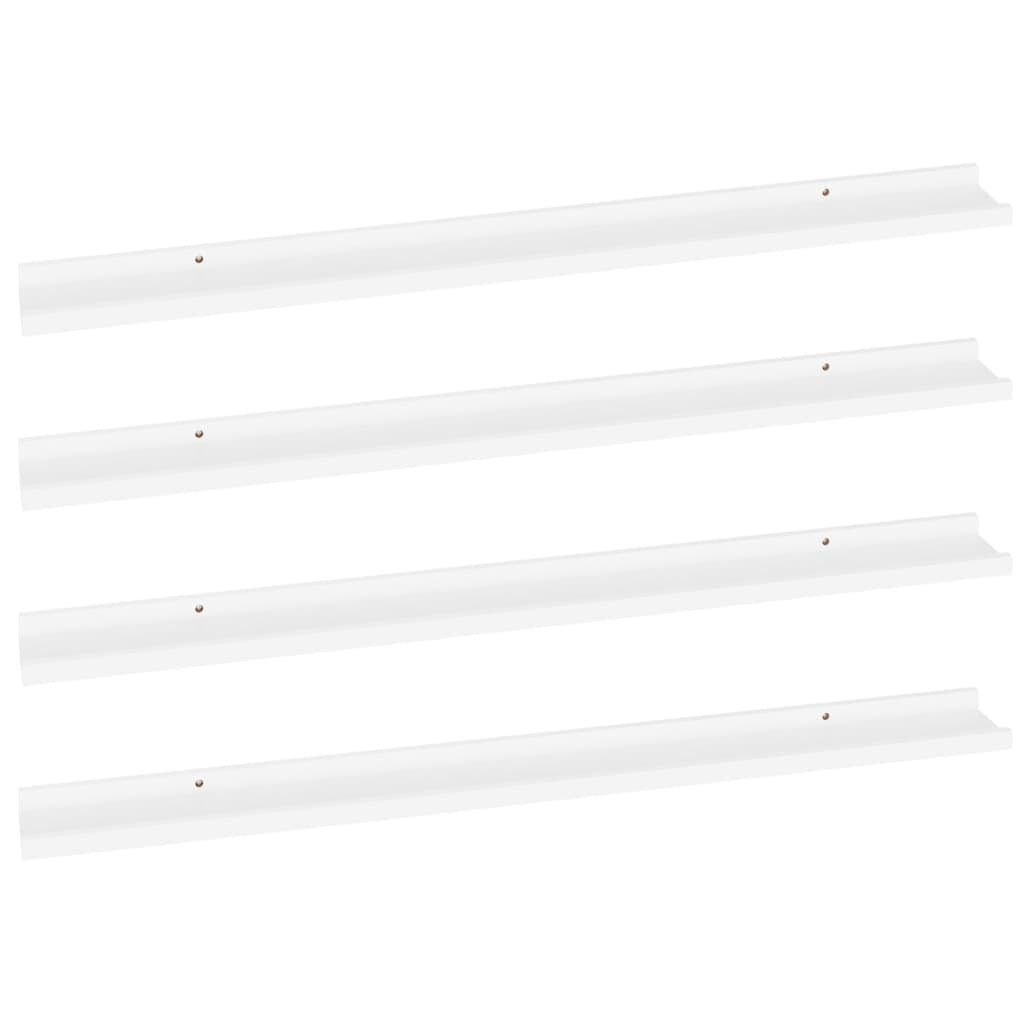 Wall Shelves 4 pcs White 39.4"x3.5"x1.2
