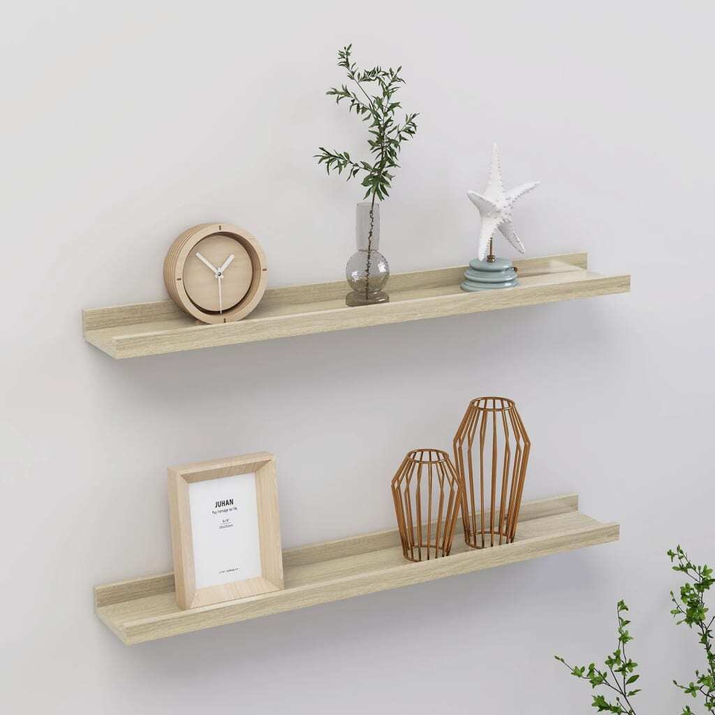 Wall Shelves 2 pcs Sonoma Oak 23.6x3.5x1.2