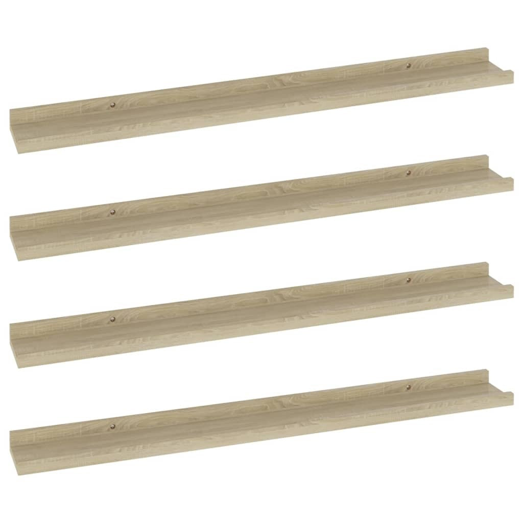 Wall Shelves 4 pcs Sonoma Oak 31.5"x3.5"x1.2