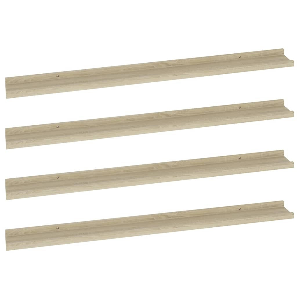 Wall Shelves 4 pcs Sonoma Oak 39.4"x3.5"x1.2