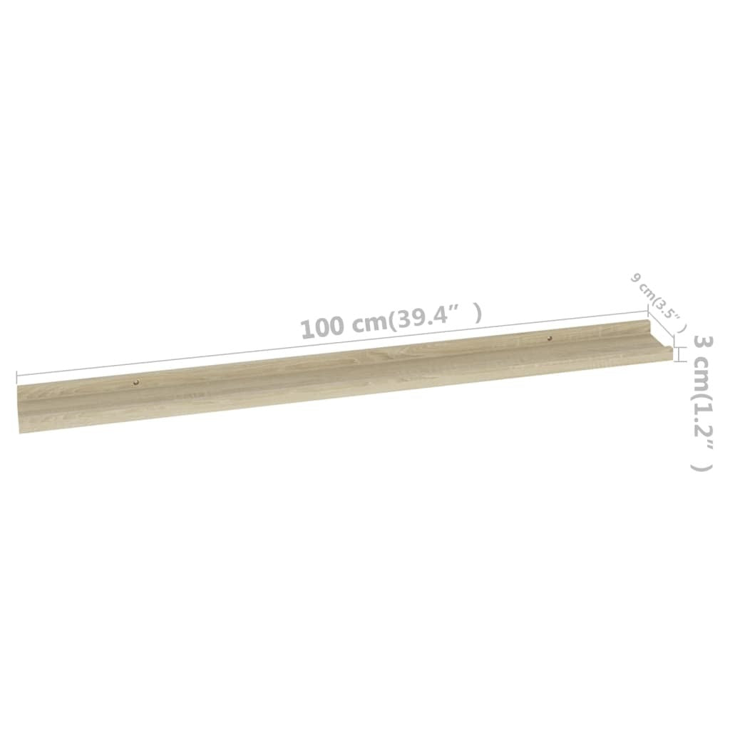 Wall Shelves 4 pcs Sonoma Oak 39.4"x3.5"x1.2