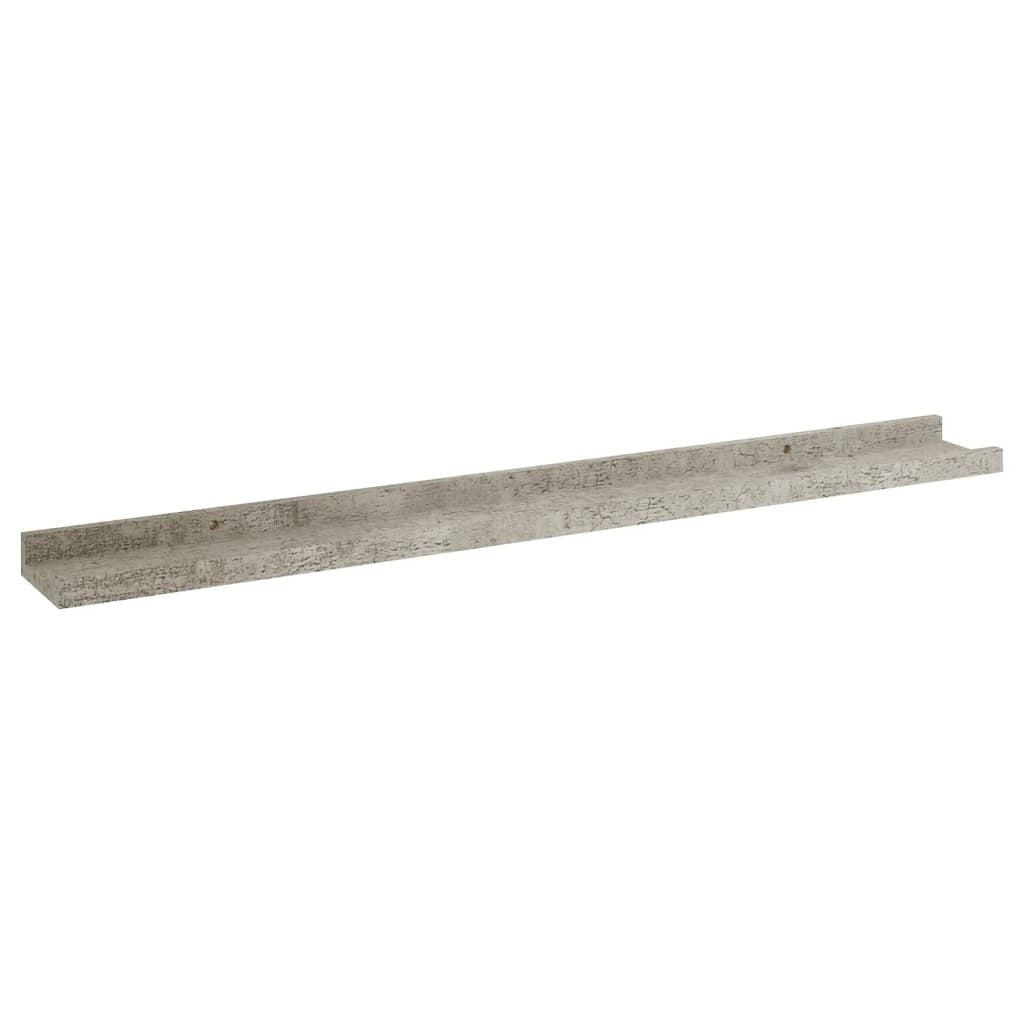Wall Shelves 2 pcs Concrete Gray 31.5"x3.5"x1.2