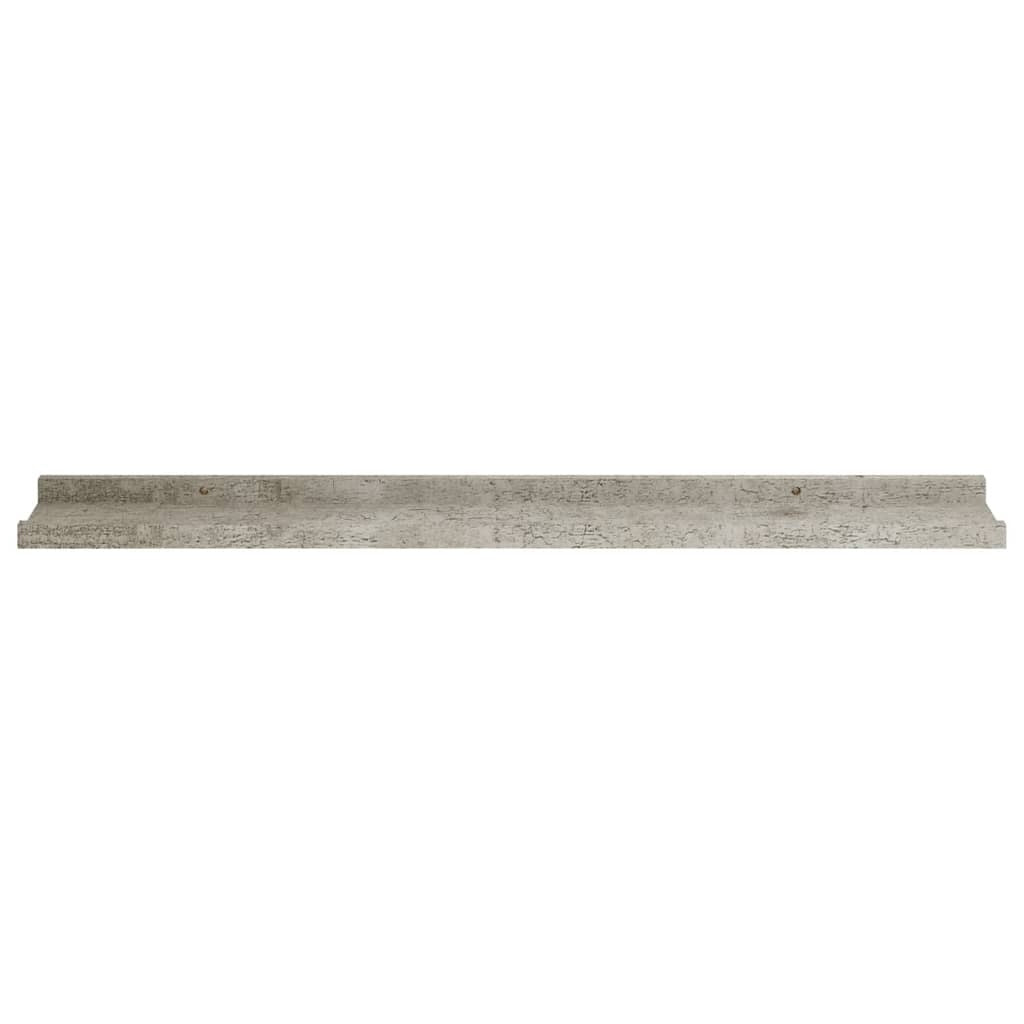 Wall Shelves 2 pcs Concrete Gray 31.5"x3.5"x1.2