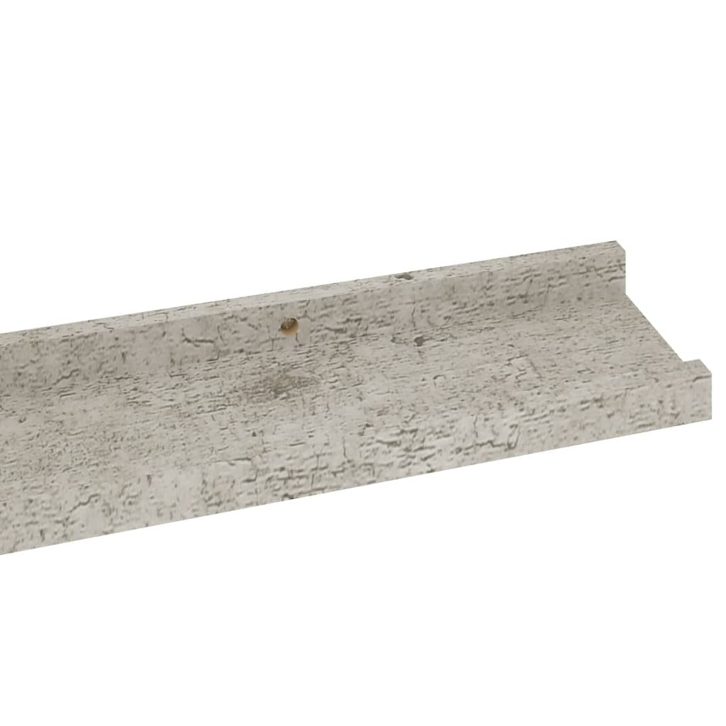 Wall Shelves 2 pcs Concrete Gray 31.5"x3.5"x1.2