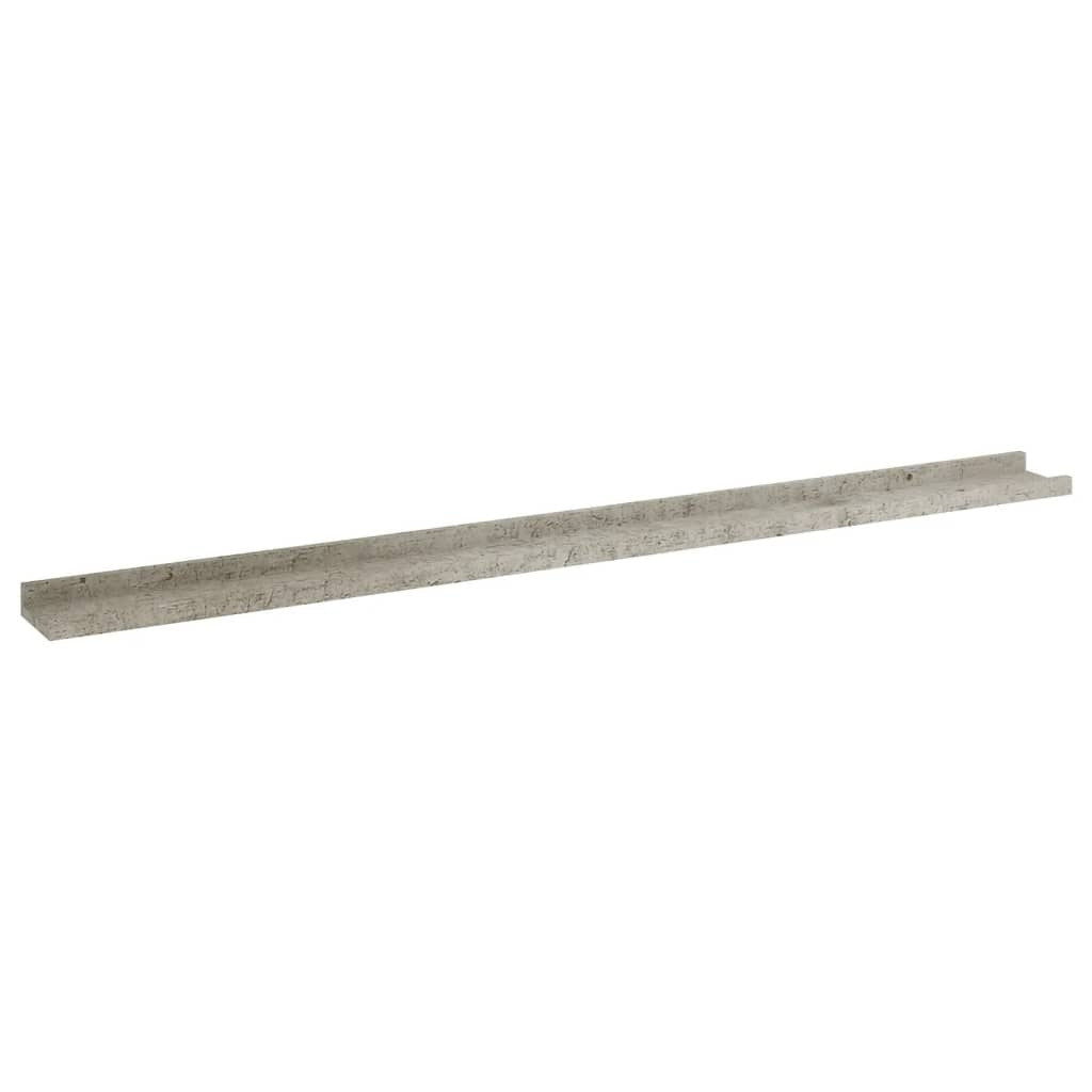 Wall Shelves 4 pcs Concrete Gray 45.3"x3.5"x1.2
