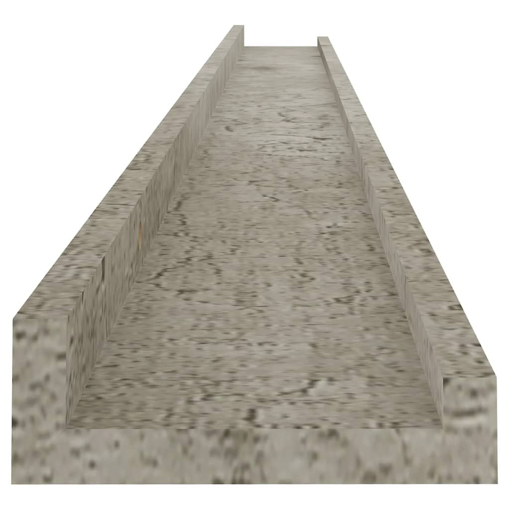 Wall Shelves 4 pcs Concrete Gray 45.3"x3.5"x1.2
