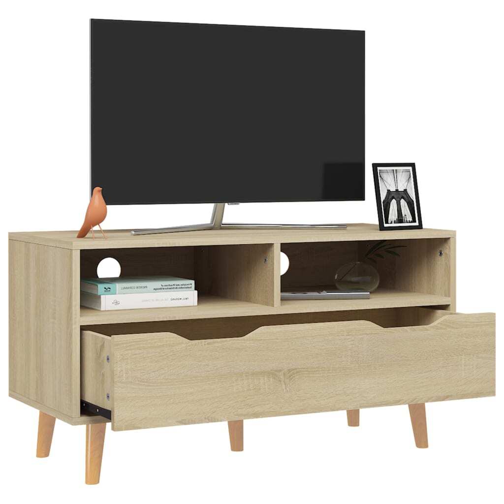TV Stand Sonoma Oak 35.4"x15.7"x19.1" Engineered Wood