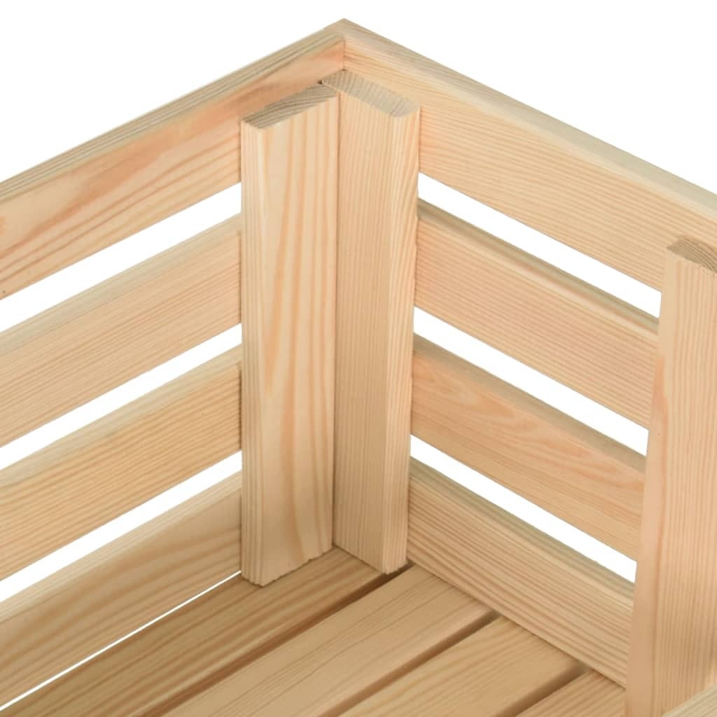 Vegetable Trolley 22.4"x11.8"x31.5" Solid Wood Pine