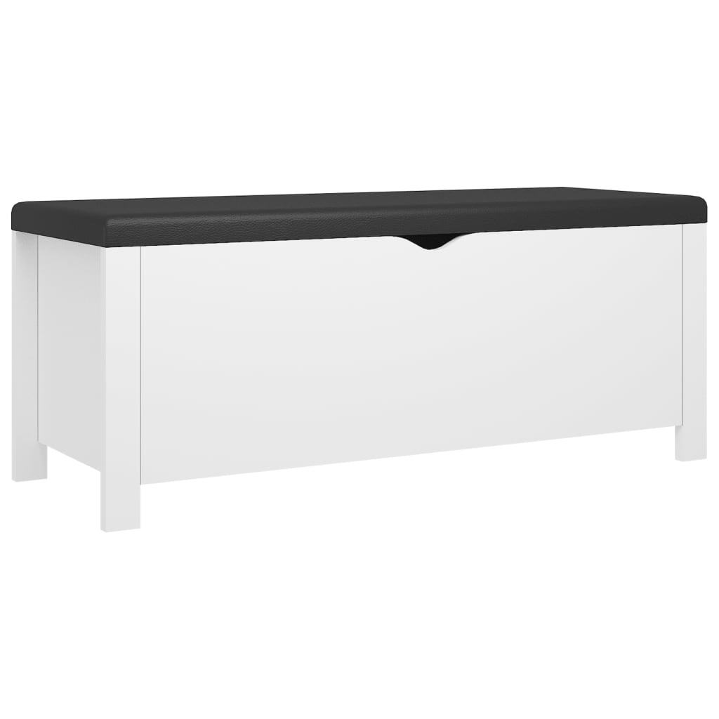Storage Box with Cushion White 41.3"x15.7"x17.7
