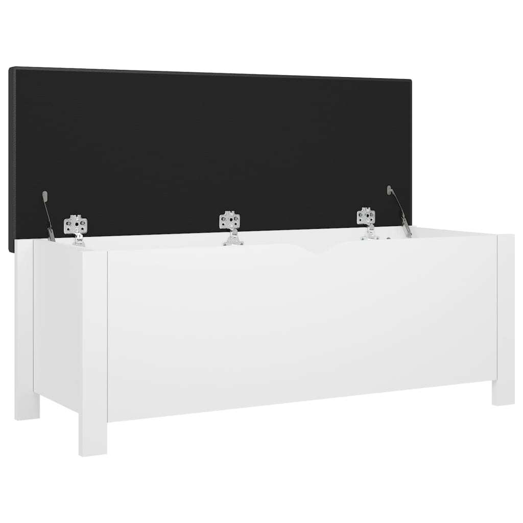 Storage Box with Cushion White 41.3"x15.7"x17.7
