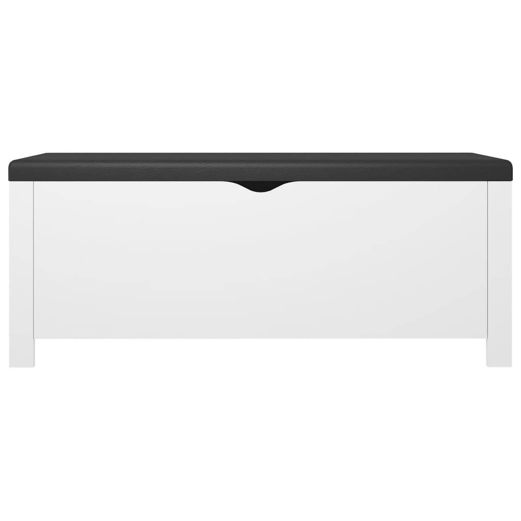 Storage Box with Cushion White 41.3"x15.7"x17.7