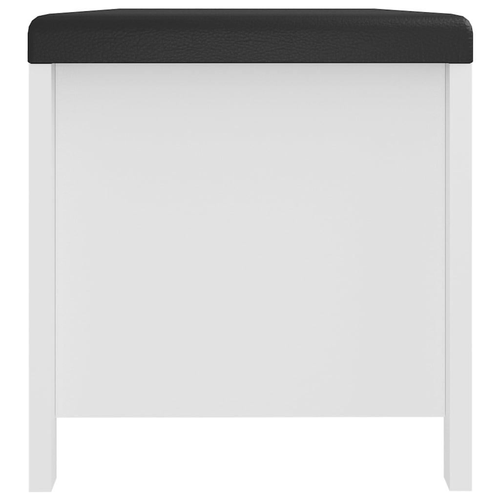 Storage Box with Cushion White 41.3"x15.7"x17.7