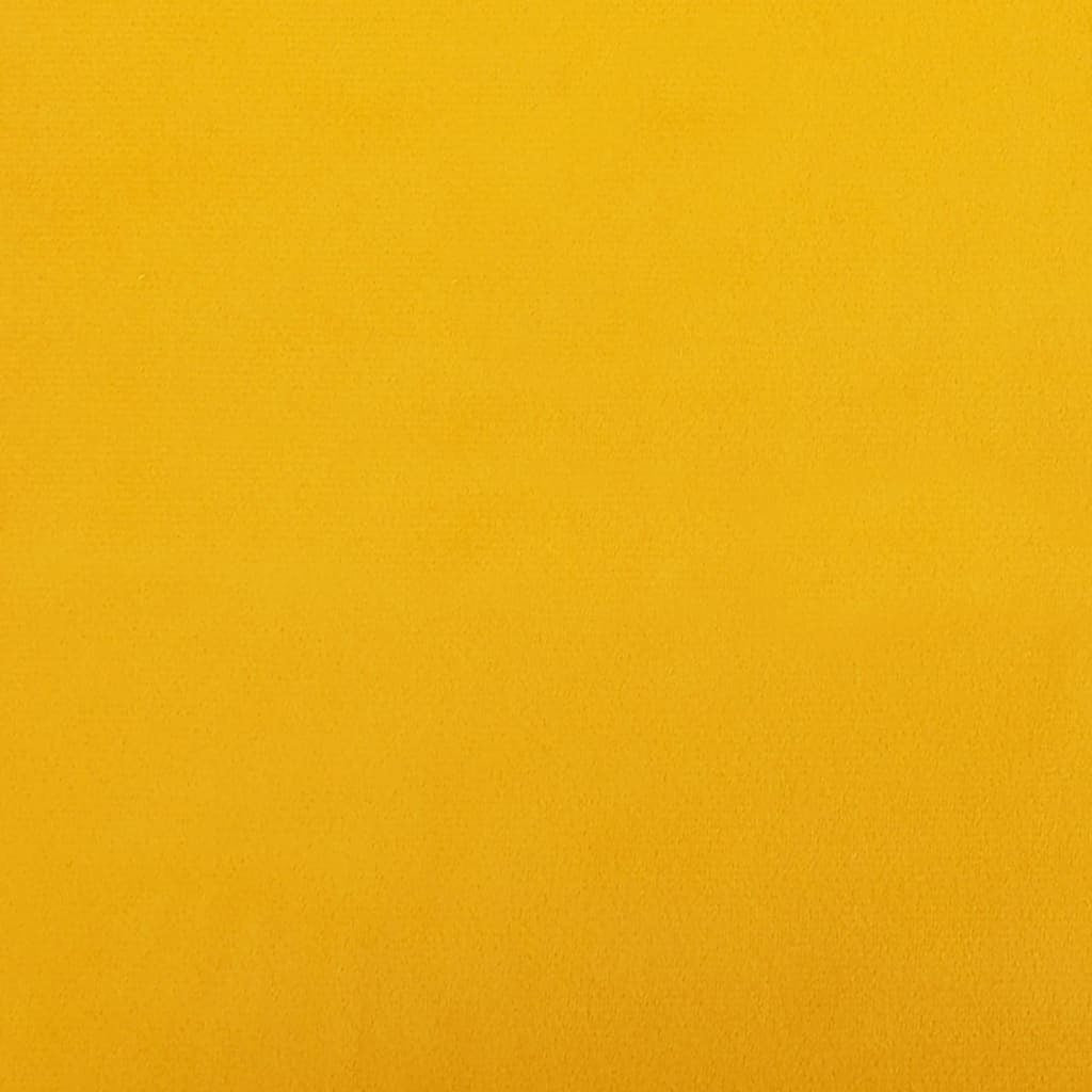Rocking Chair with a Stool Mustard Yellow Velvet